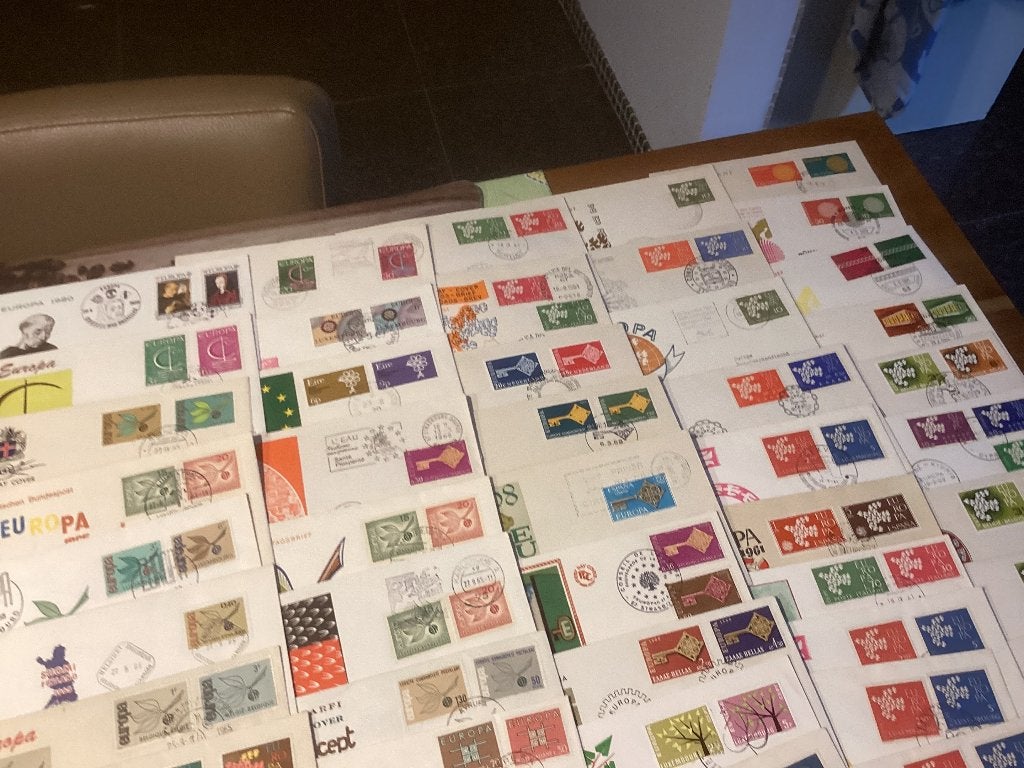57 stuks Europa Nederland jaargangen fdc 1963 tm 2017 ook lo, Ophalen of Verzenden, Onbeschreven, Europa