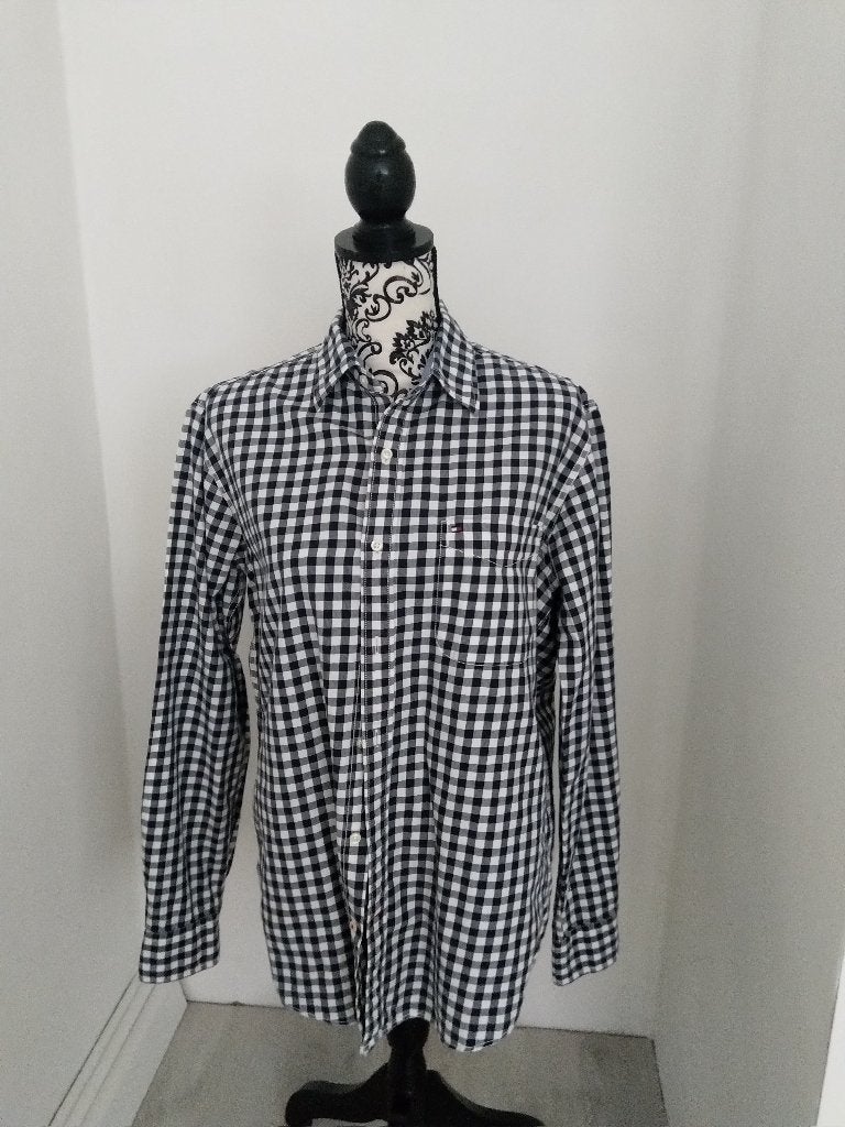 OVERHEMD TOMMY HILFIGER VINTAGE FIT MAAT M, Ophalen, Nieuw, Zwart