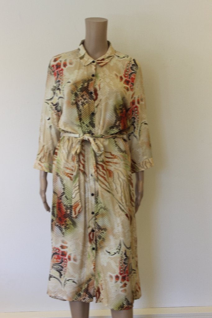 Maicazz bonte jurk maat 42, Kleding | Dames, ., Beige, Maat 42/44 (L), Ophalen of Verzenden