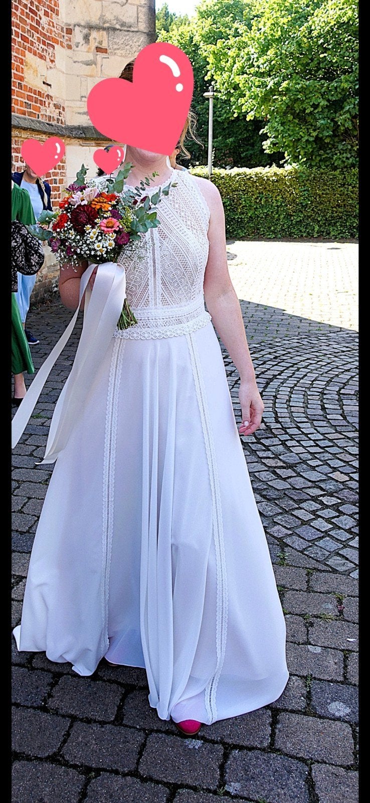 Boho trouwjurk Daniela di Marino, maat M-L, Trouwjurk, Wit, Ophalen of Verzenden, Zo goed als nieuw