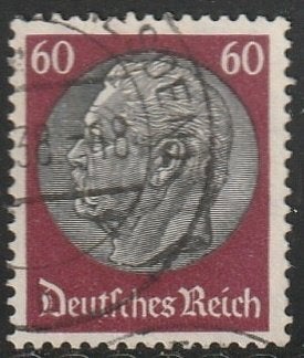 Rijk 1933 526x Hindenburg 60p, Gest, Postzegels en Munten, Postzegels | Europa | Duitsland, Ophalen of Verzenden, Overige periodes