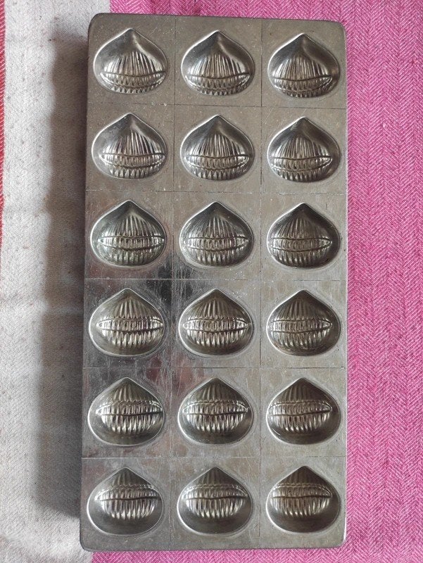 Antieke chocoladevorm - schelpen, Ophalen of Verzenden