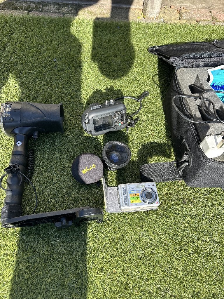 Onderwater camera met losse flits, Audio, Tv en Foto, Ophalen, Gebruikt, SeaLife, Schokbestendig