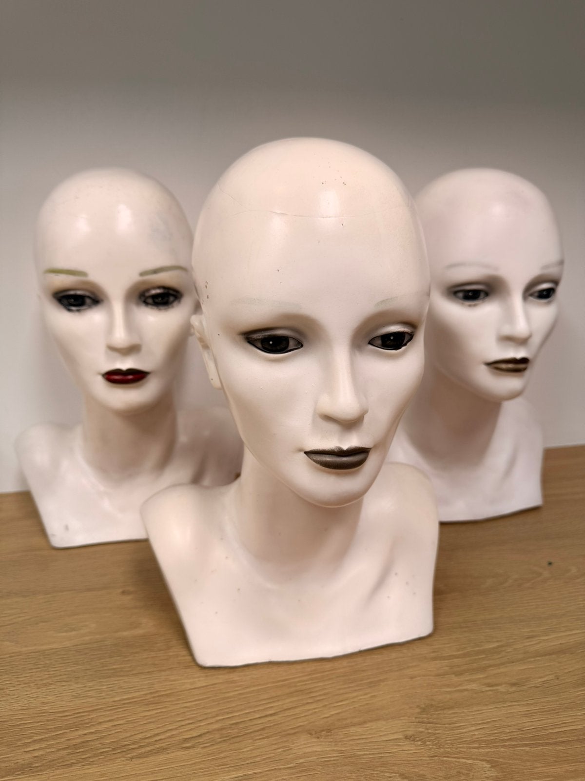 3 Vintage Kappershoofden / Etalage Bustes – Meric Hair World, Ophalen of Verzenden, Overige typen