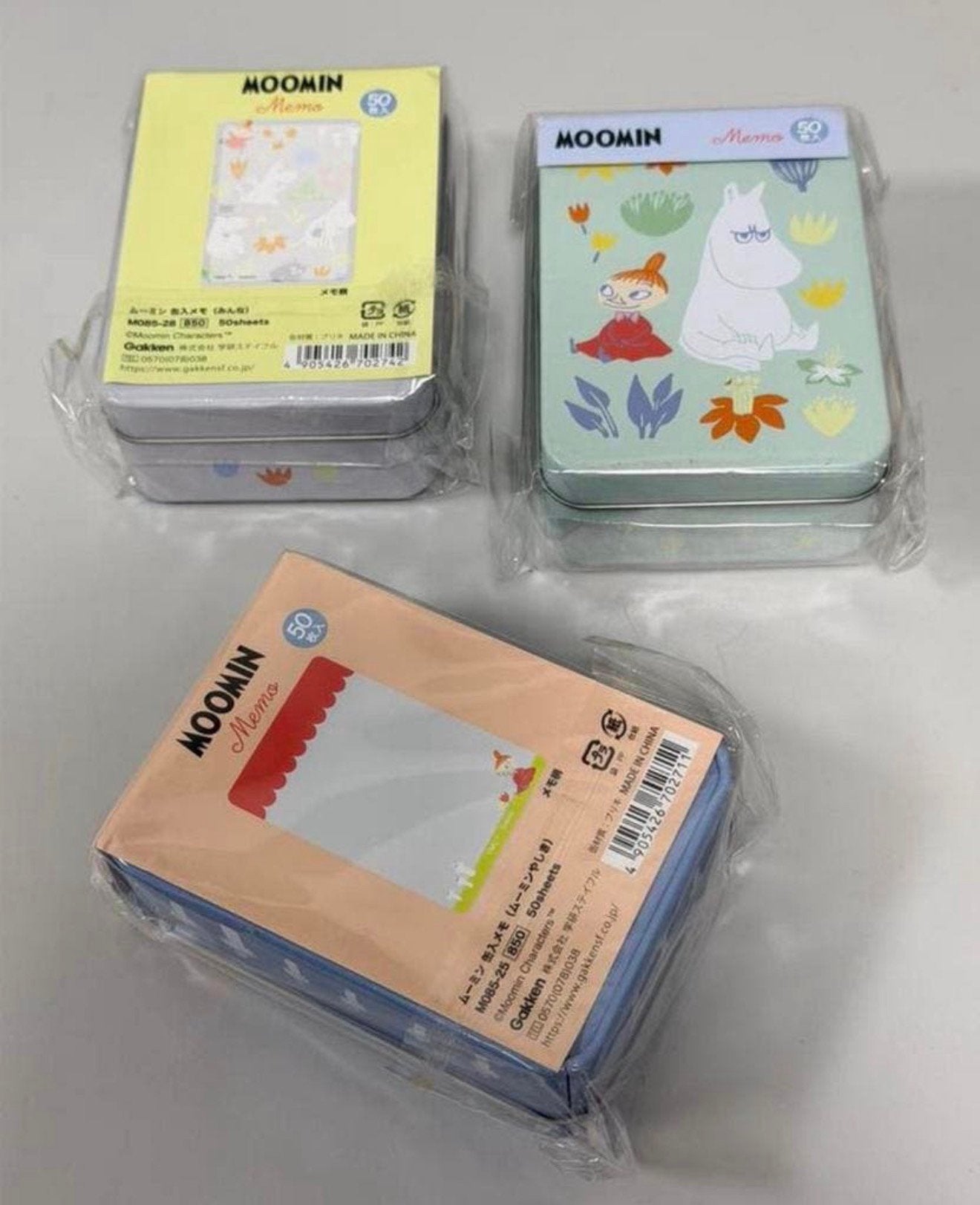 Moomin memo set – 3x metalen blikjes – nieuw Memory cards, Nieuw, Ophalen of Verzenden, H, H