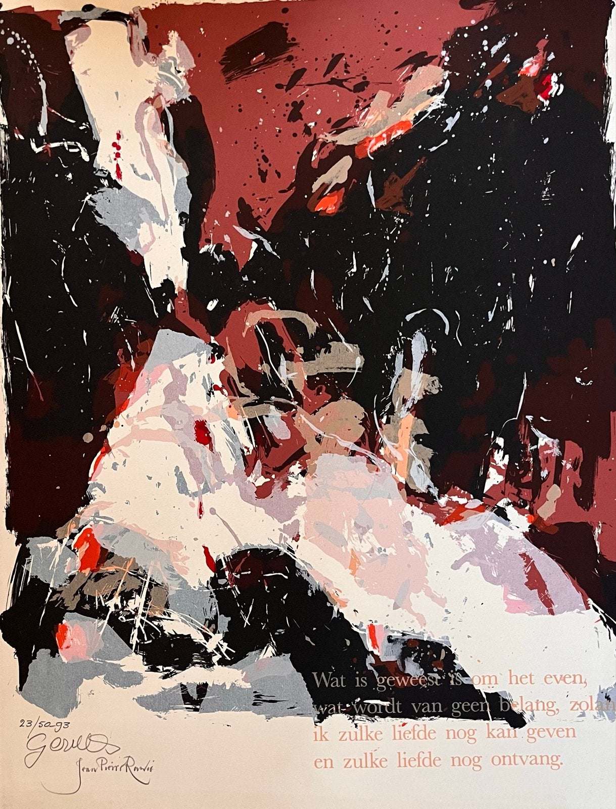 Gerriet Postma en Jean Pierre Rawie zeefdruk, Zeefdruk, Gelimiteerde oplage, Abstract, Ophalen