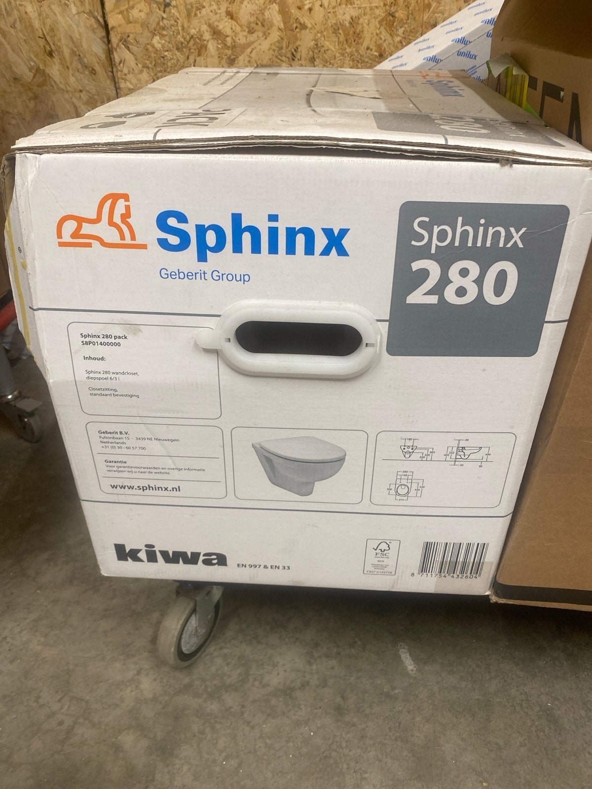 Sphinx 280 wandcloset pack - Nieuw in doos, Ophalen, Nieuw, Toilet