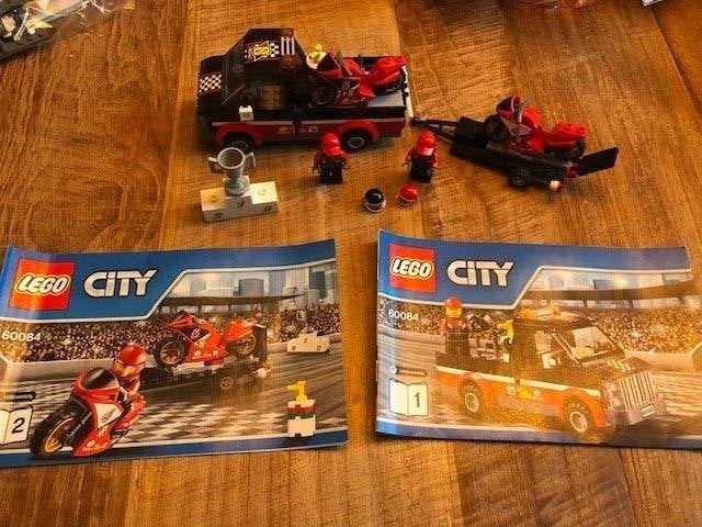 lego city 60084 racemotor transport, City, Lego, Inclusief instructies, Ophalen of Verzenden