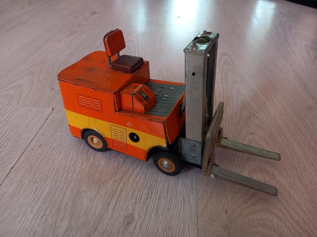 Vintage Blikken Heftruck Speelgoed uit China - MF-994, Ophalen of Verzenden