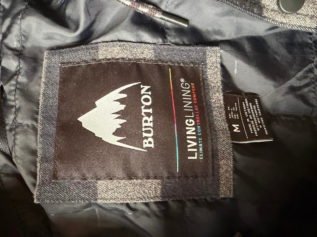 Burton skipak (jas en broek) maat M - Grijs/Zwart, Ophalen, Gedragen, Maat 38/40 (M), Jack