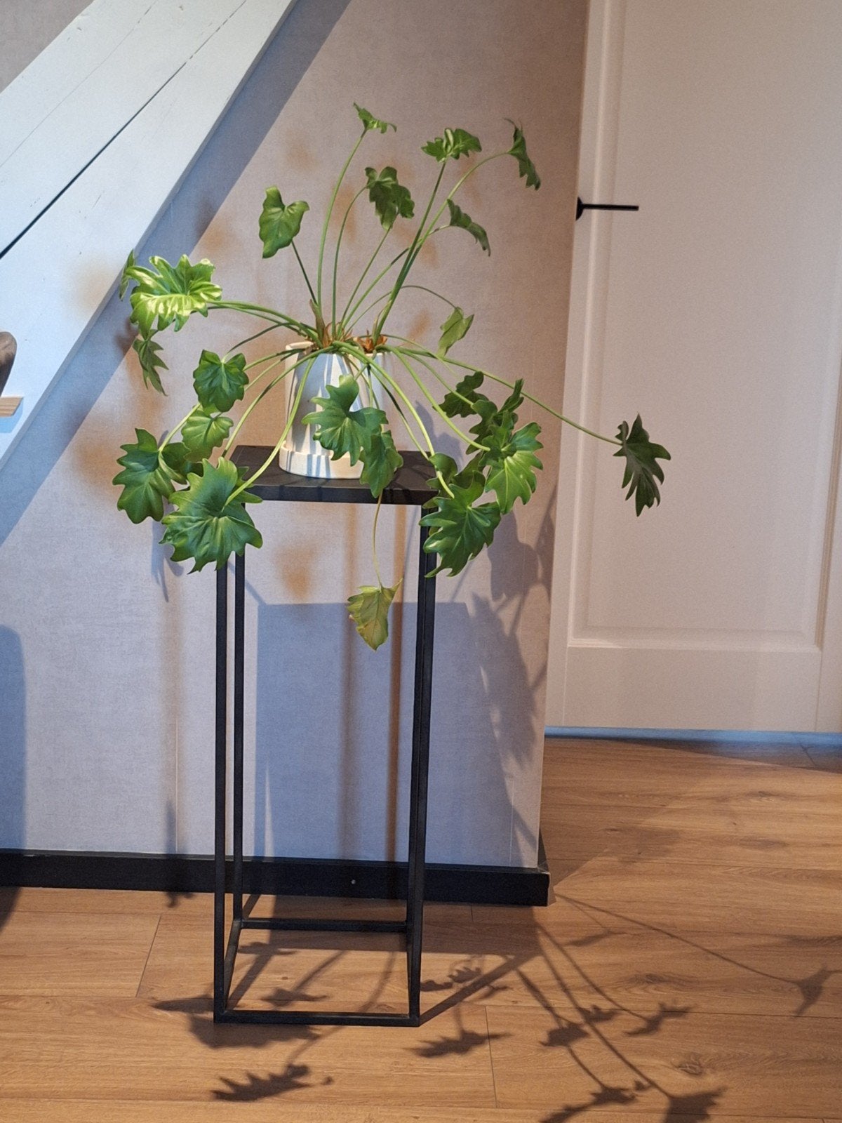Strakke Zwarte Plantentafel Standaard - Modern Design, Huis en Inrichting, Woonaccessoires | Overige, Ophalen, Zwart, Modern