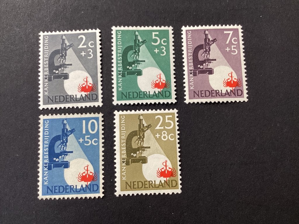 1955, Kankerbestrijding, 661-665, Verzenden, Na 1940, Postfris