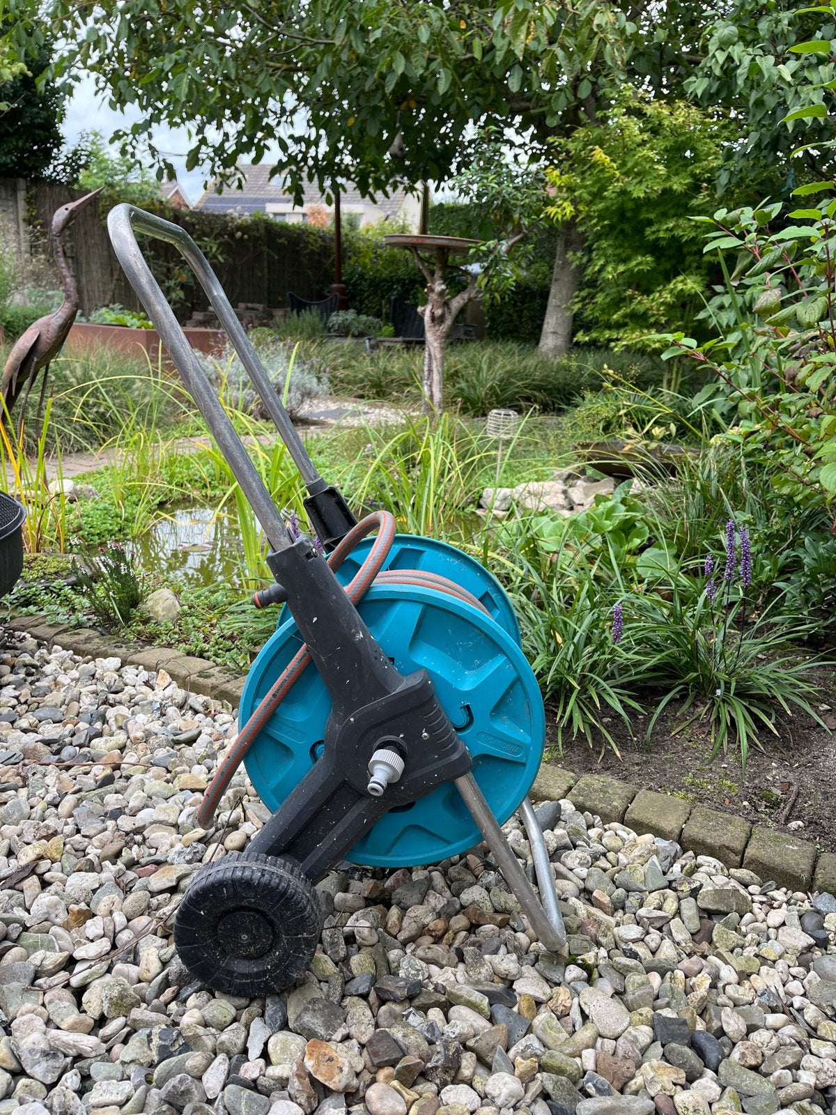 Gardena Slanghaspel met 15 meter Tuinslang, Tuin en Terras, Ophalen, Gebruikt, Tuinslanghaspel