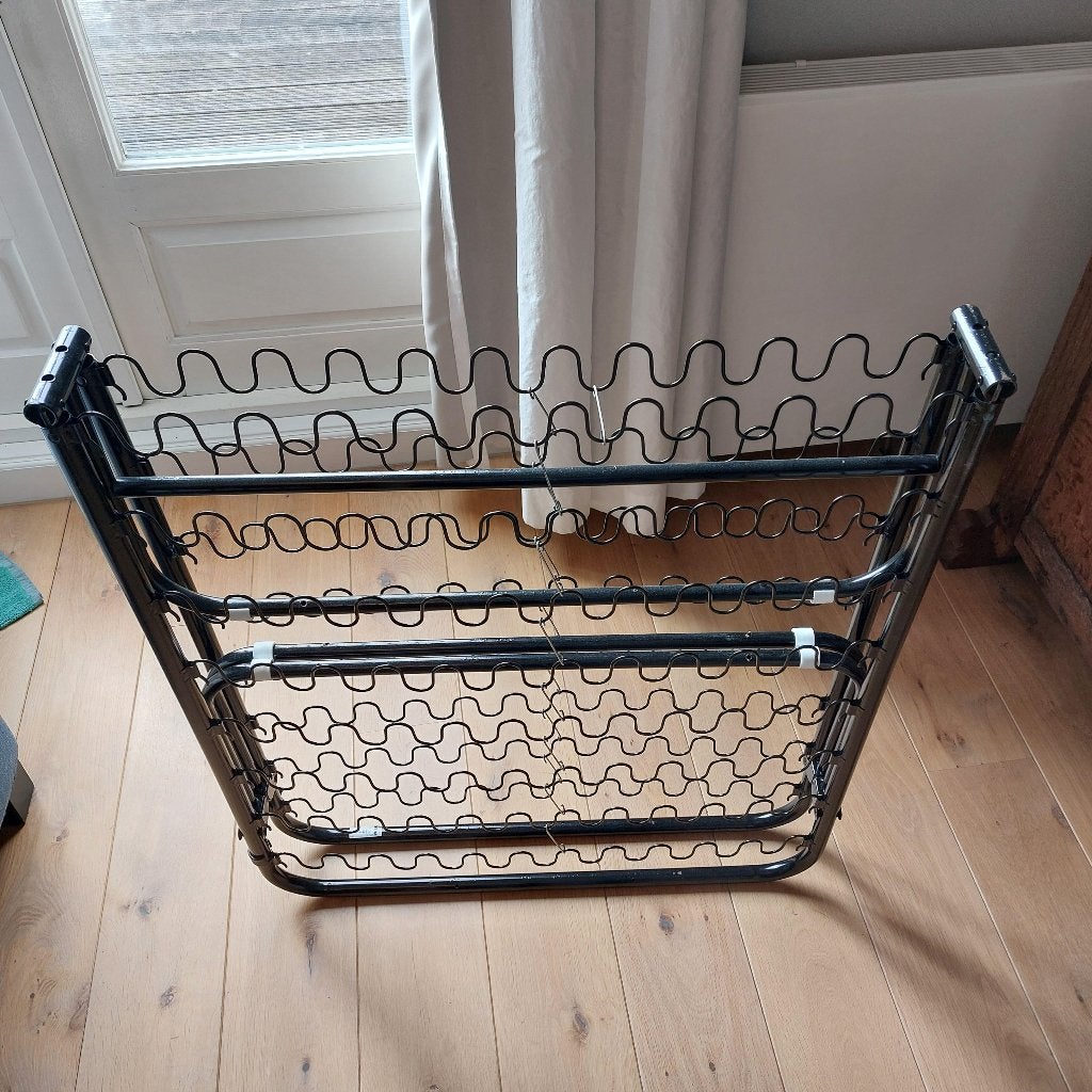 vouwbed 80 x 190 cm met matras, Huis en Inrichting, Ophalen, Eenpersoons, Zwart, 190 cm of minder