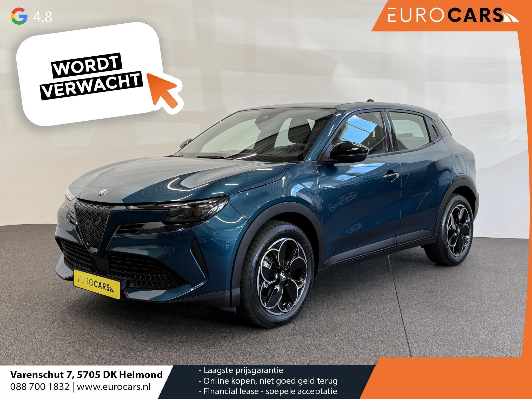 Alfa Romeo Junior Elettrica Automaat 156PK Adaptieve Cruise, Auto's, Alfa Romeo, 413 km, Stof, Gebruikt, Blauw