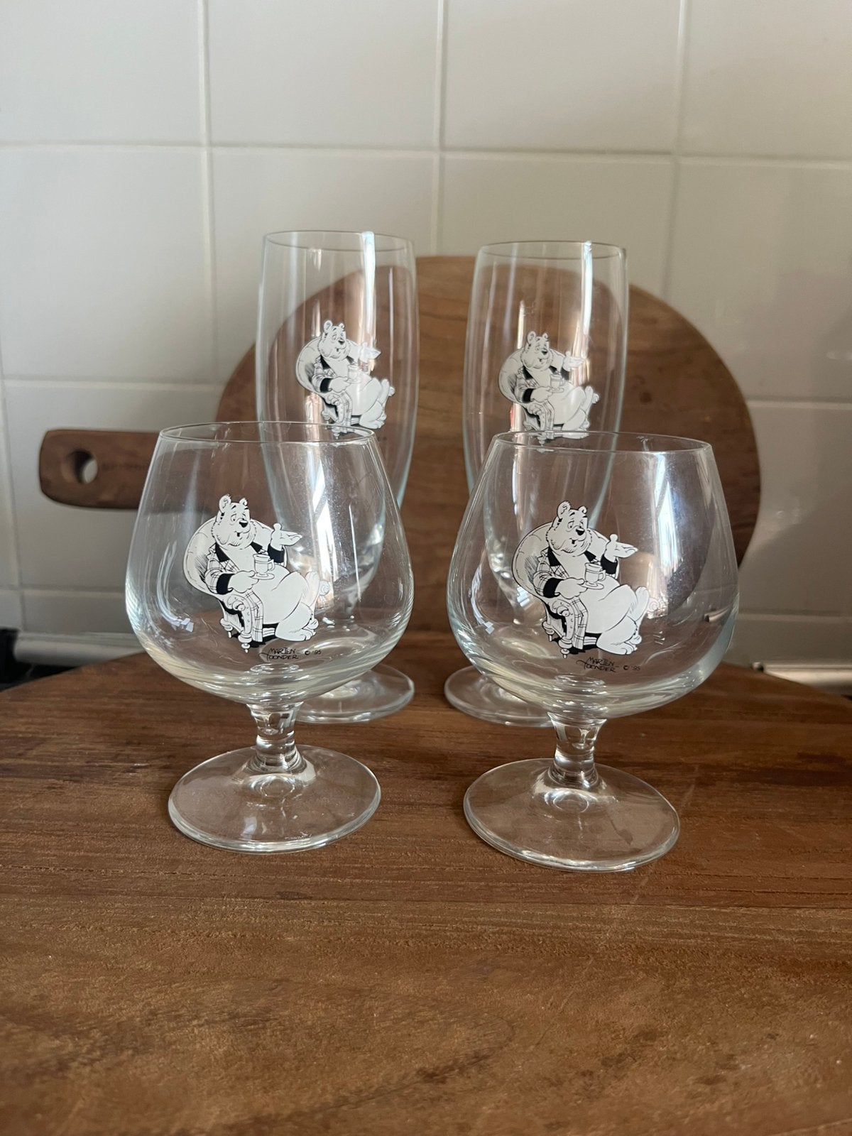 Bommel glazen zeer goede staat, Ophalen of Verzenden, Zo goed als nieuw, Bierglas