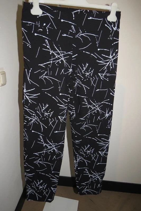 Joseph Ribkoff stretch broek kwaliteit witte print hanger M, Maat 38/40 (M), Joseph Ribkoff, Zo goed als nieuw, Lang