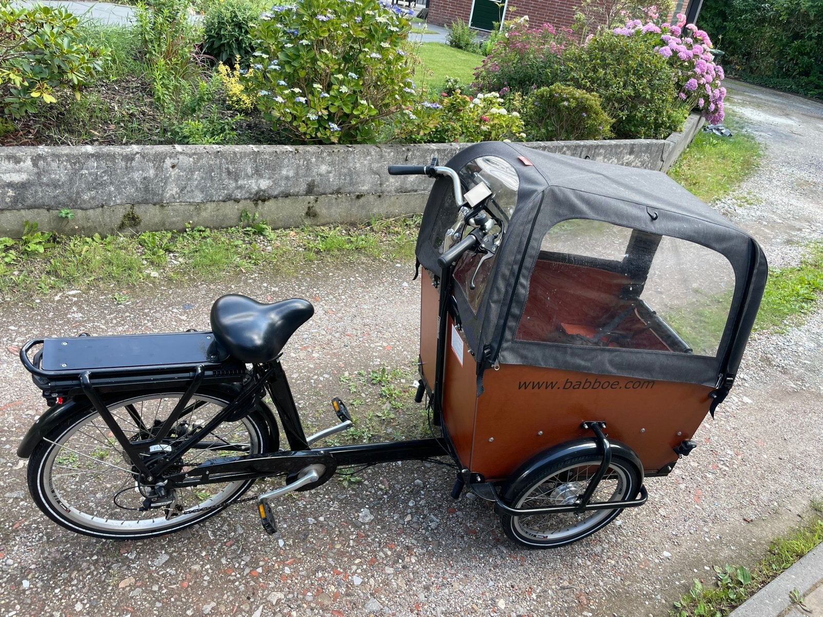 Babboe Big E bakfiets elektrisch 2024 1250km, Ophalen, Zo goed als nieuw, 4 kinderen of meer, Elektrisch