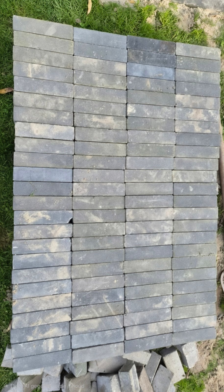 Antraciete betonklinkers waalformaat 19,7x4,7x7cm, Tuin en Terras, Ophalen, Gebruikt, Klinkers, Minder dan 5 m²