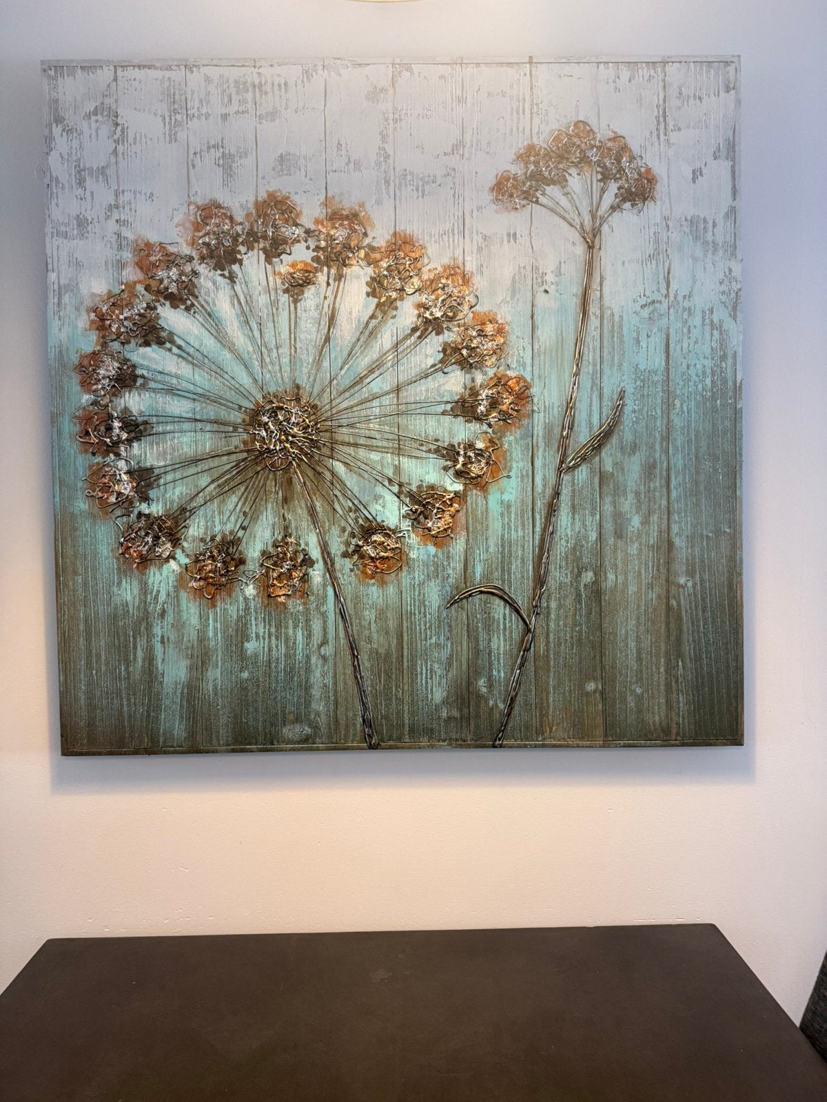 Schilderij op hout - bloem, Ophalen