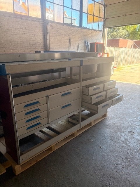 Sortimo (2589) L238 B38 H126 €1049, Ophalen, Gebruikt, Hank, Info@laaiin.nl