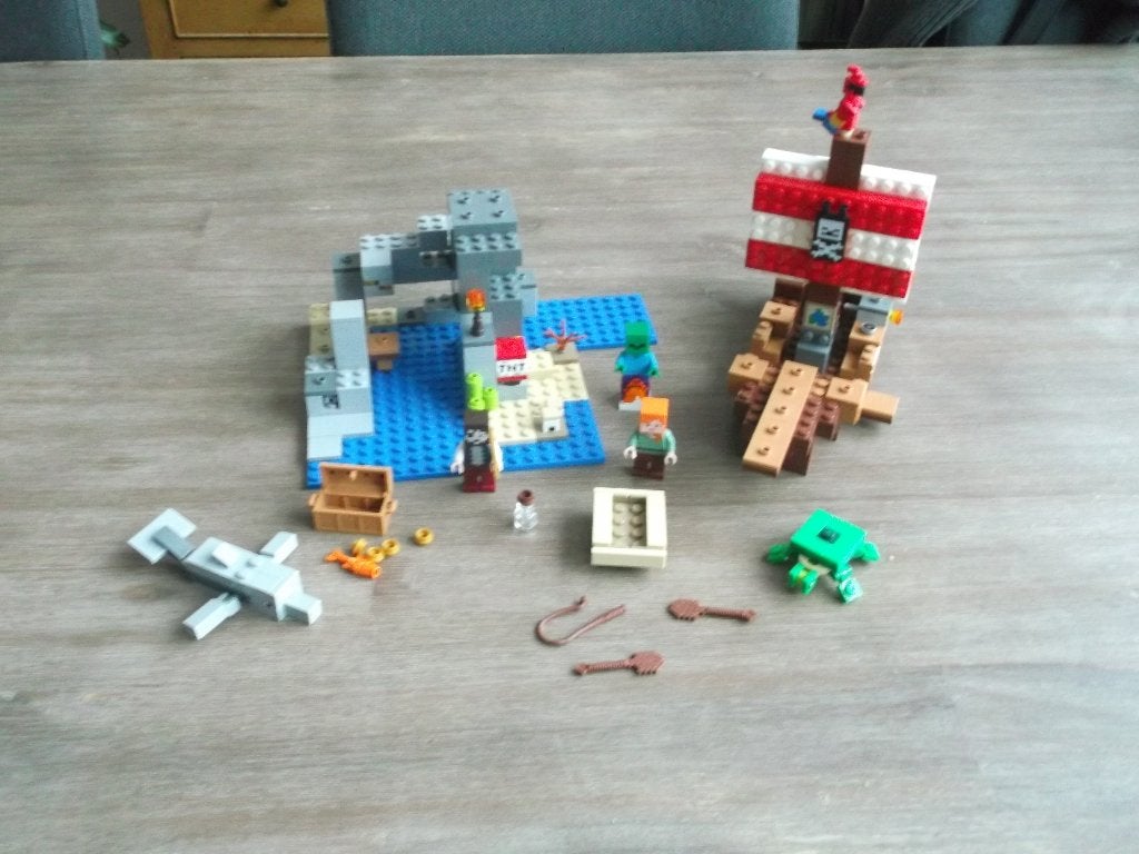 lego minecraft 21152 the pirate ship adventure (2019), Gebruikt, Minecraft, Lego, Ophalen of Verzenden