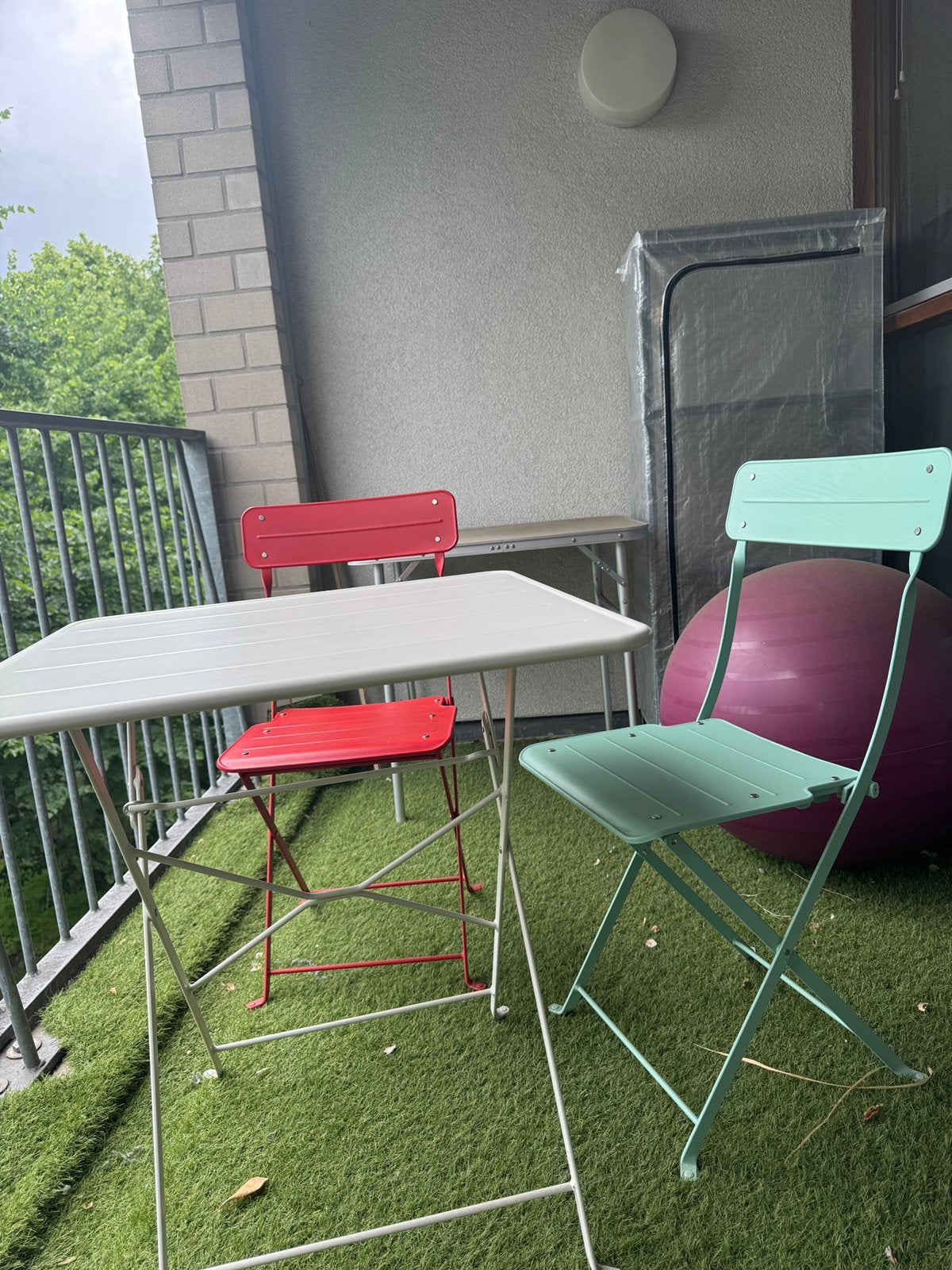 Ikea Sundo table and chairs, Ophalen of Verzenden, Zo goed als nieuw, Campingstoel