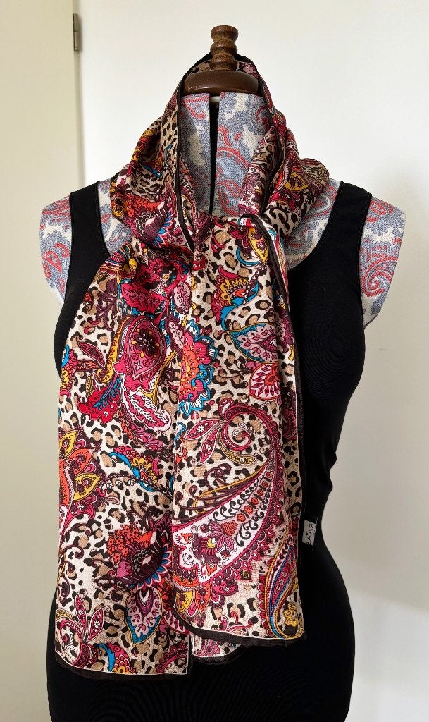 Vintage Mooie Paisley Sjaal Shawl, Kleding | Dames, Ophalen of Verzenden, Gedragen, Maat 42/44 (L), Sjaal