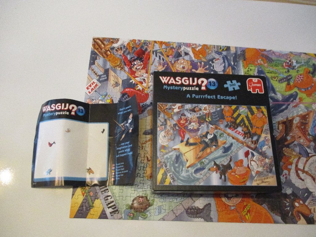 Jumbo Wasgij Mystery Puzzle No 13 Geen ontkomen aan!?, Ophalen of Verzenden, 500 t/m 1500 stukjes, Zo goed als nieuw, Legpuzzel