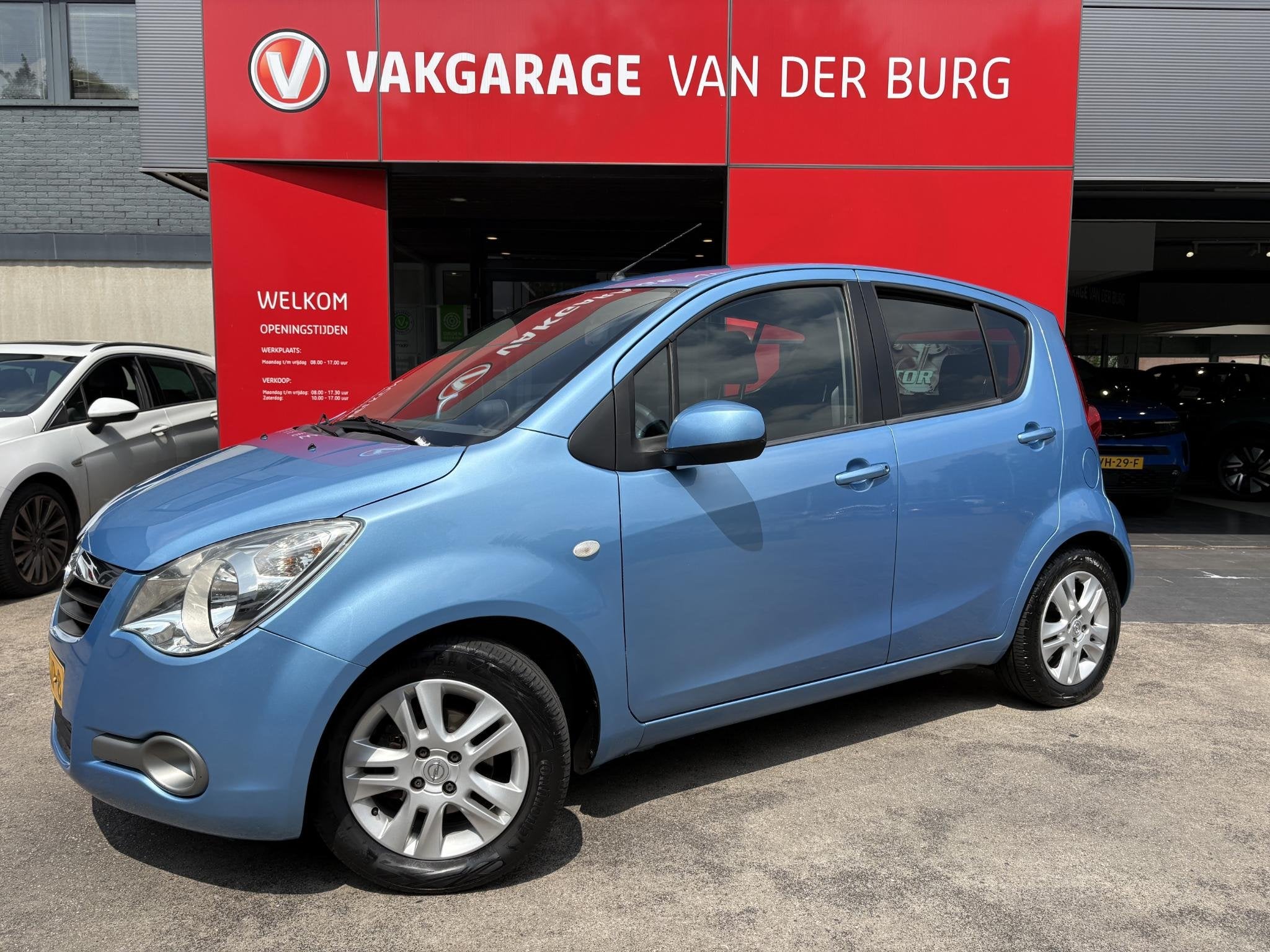 Opel Agila 1.0 Edition Airco dealeronderhouden, Auto's, Stof, Gebruikt, 31 €/maand, Blauw