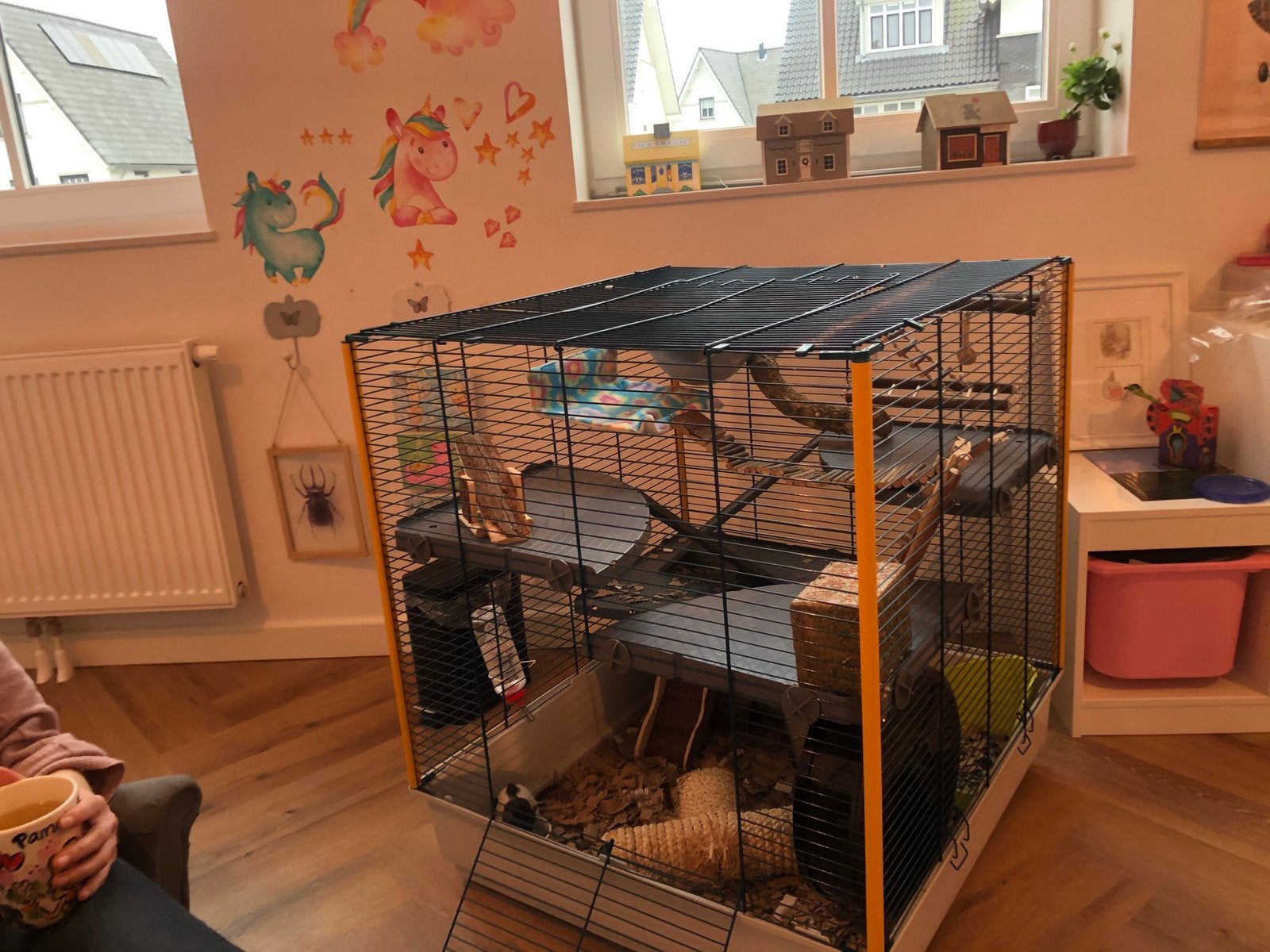 Kooi van ferplast voor rat, hamster, etc Compleet!, Ophalen, Kooi, Gebruikt, Chinchilla