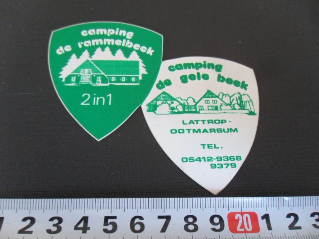 sticker Lattrop Ootmarsum Camping de gele beek/De Rammelbeek, Ophalen, Zo goed als nieuw