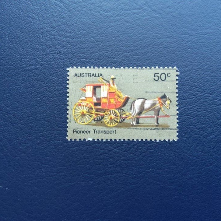 Australische postzegel 50c - Pioneer Transport, Ophalen of Verzenden