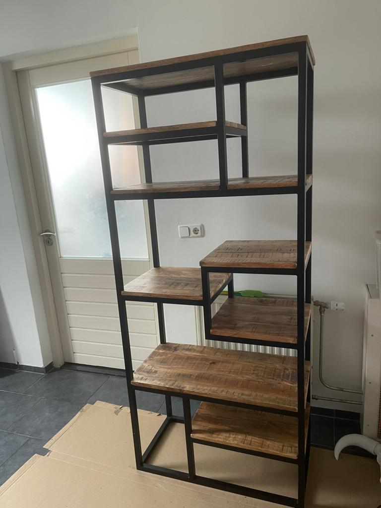 Industriële Open Wandkast - 80x182x40 cm, Huis en Inrichting, Kasten | Boekenkasten, Ophalen, Met plank(en), 50 tot 100 cm, Zo goed als nieuw
