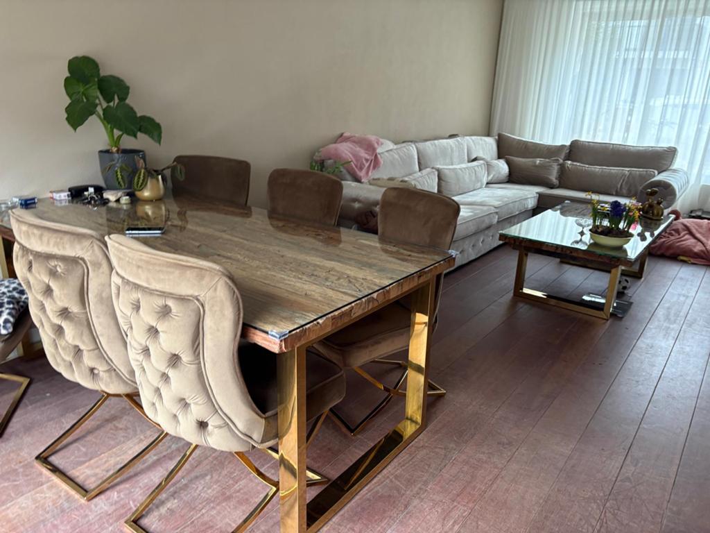 Eettafel & Salontafel Richmond eventueel ook de hoekbank, Huis en Inrichting, Ophalen, Overige materialen, Richmond, 50 tot 100 cm