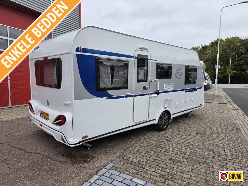 Knaus Sport Silver Selection 500 EU Compleet + levelsysteem, Caravans en Kamperen, Rondzit, Bedrijf, Fietsenrek, 5 tot 6 meter
