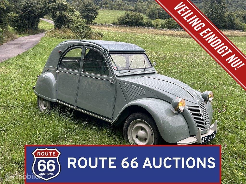 Citroën 2CV | 1962 | Route 66 Auctions, Auto's, Overige carrosserieën, Citroën, Zwart, Bedrijf