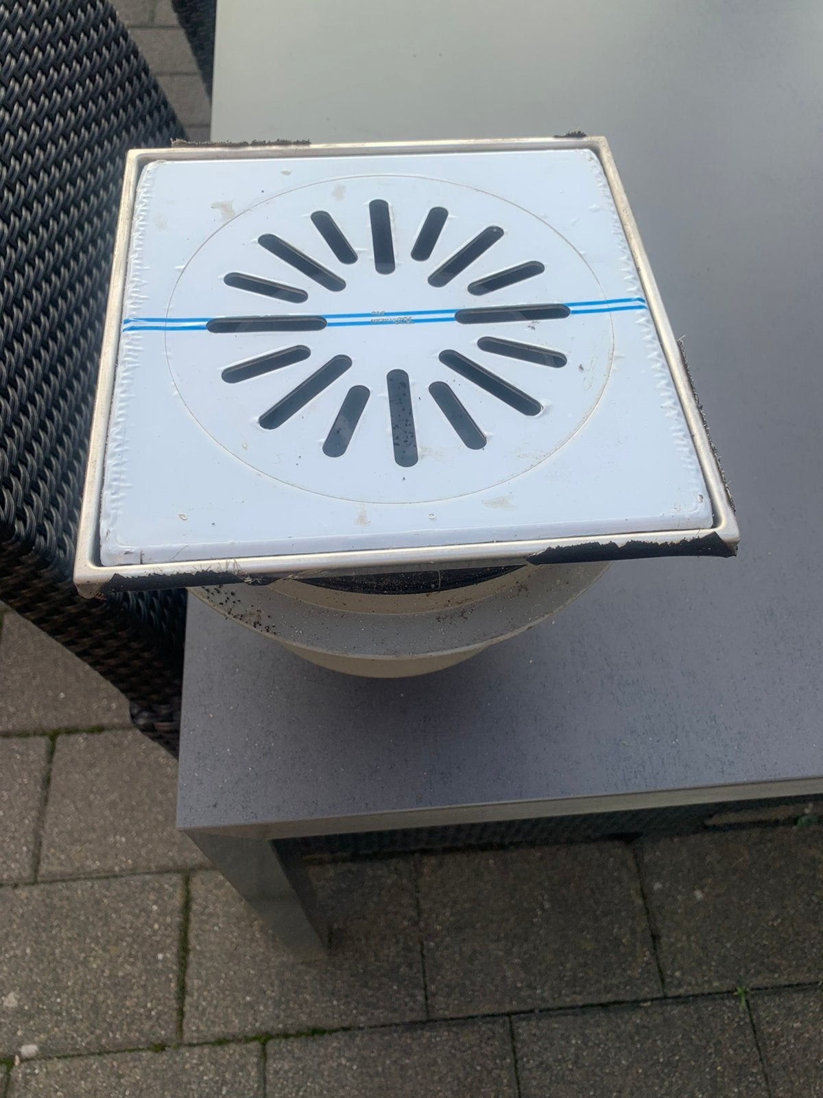 Vloerput in hoogt verstelbaar rvs nieuw, Ophalen, Afvoer, Pvc, Zo goed als nieuw
