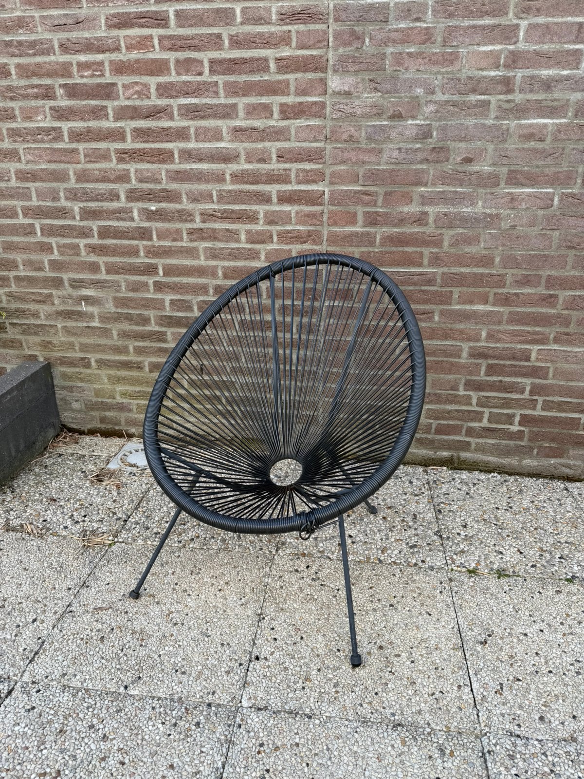UBBERUP lounge stoel fauteuil buiten zwart draad, Ophalen