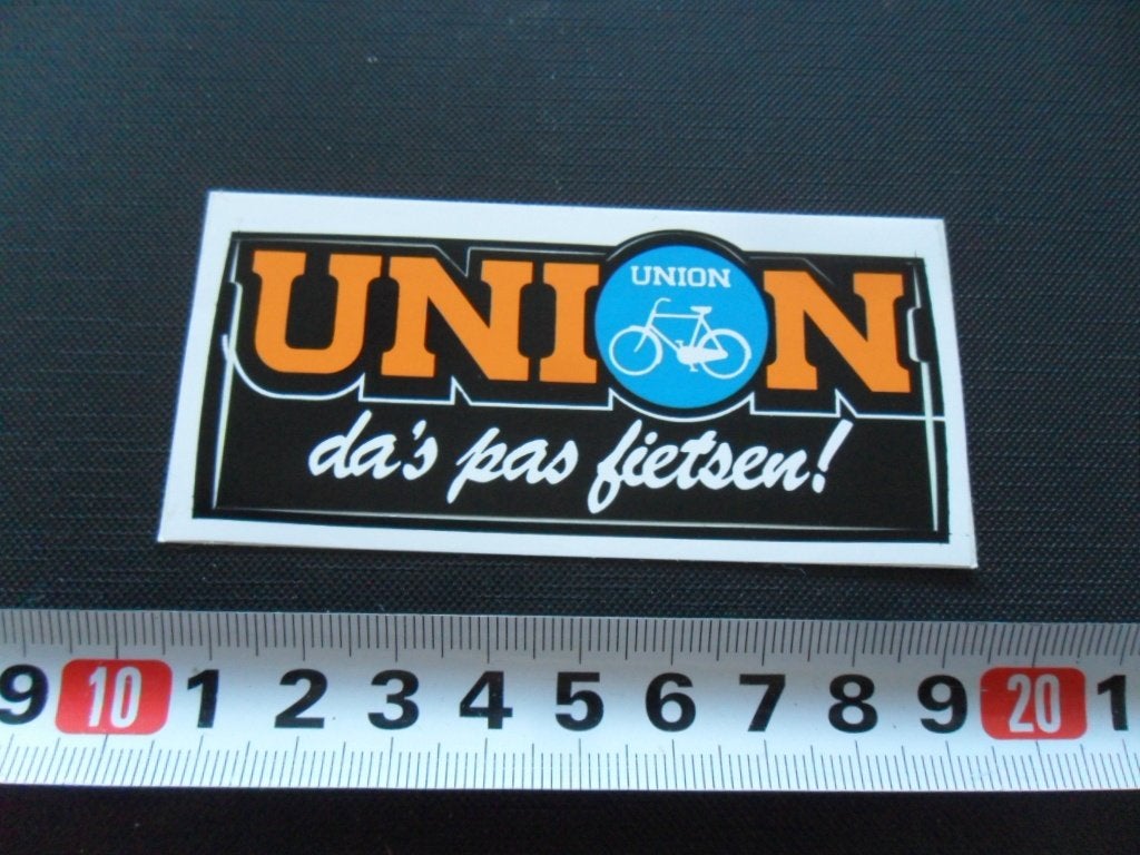 sticker UNION da's pas Fietsen !   fiets *, Ophalen, Zo goed als nieuw