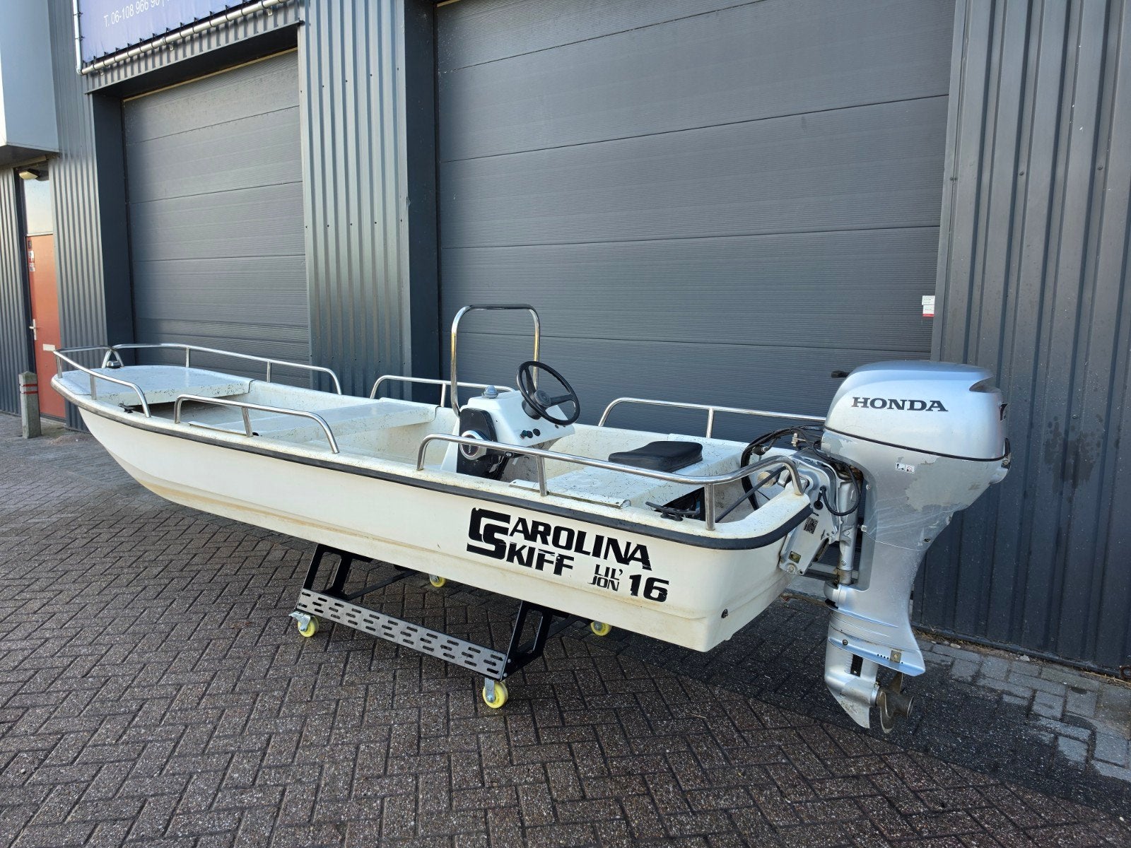 Carolina Skiff Lil'Jon 16 + Honda 20PK *POWERTILT*, 10 tot 30 pk, Gebruikt, Viertaktmotor, Ophalen of Verzenden
