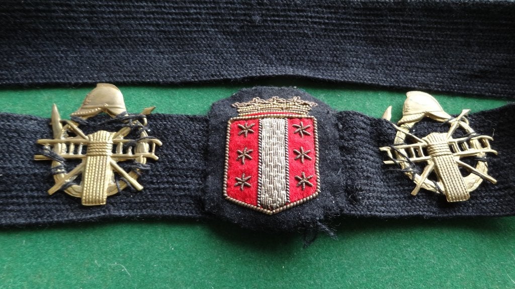 Antieke Pet band Brandweer Gouda, Ophalen of Verzenden