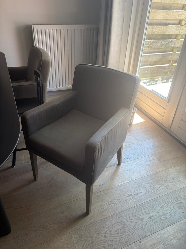 Eetkamerstoelen 4 stuks, Ophalen, Minder dan 75 cm, Minder dan 150 cm, Stof