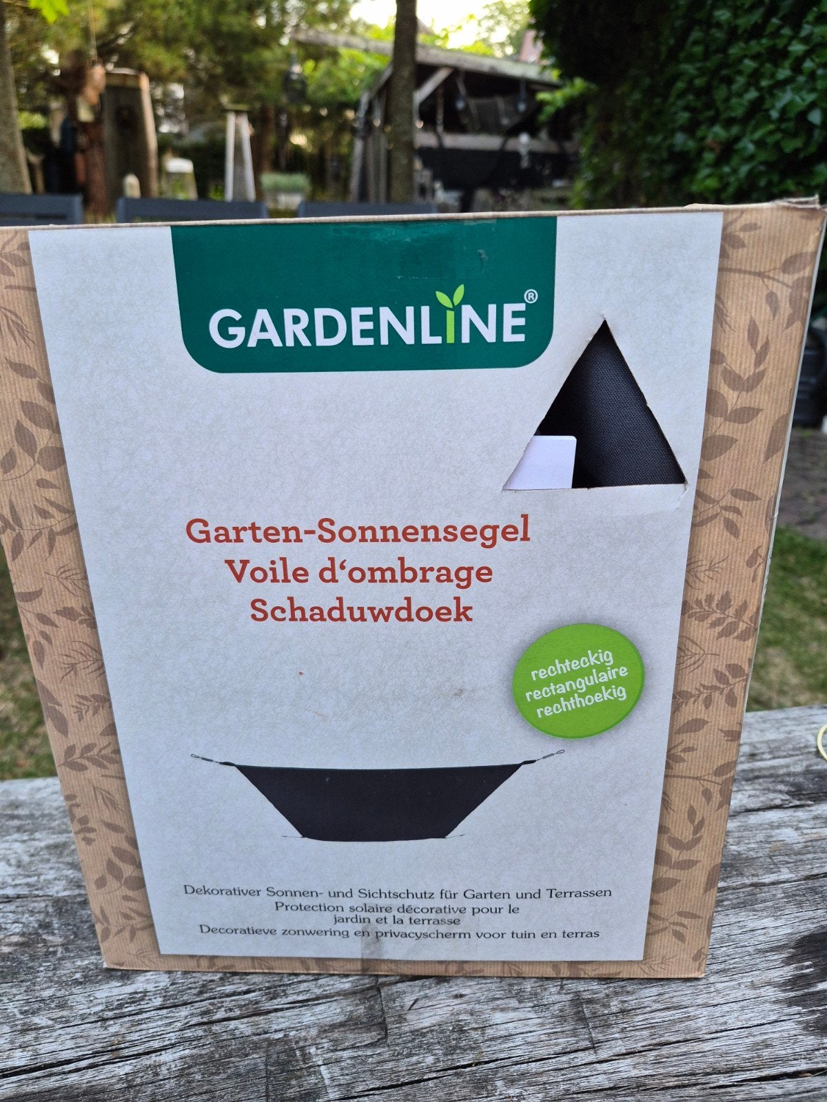 Nieuw schaduwdoek 3x2m antraciet met bevestigingsmaterialen, Tuin en Terras, Schaduwdoeken, Ophalen of Verzenden