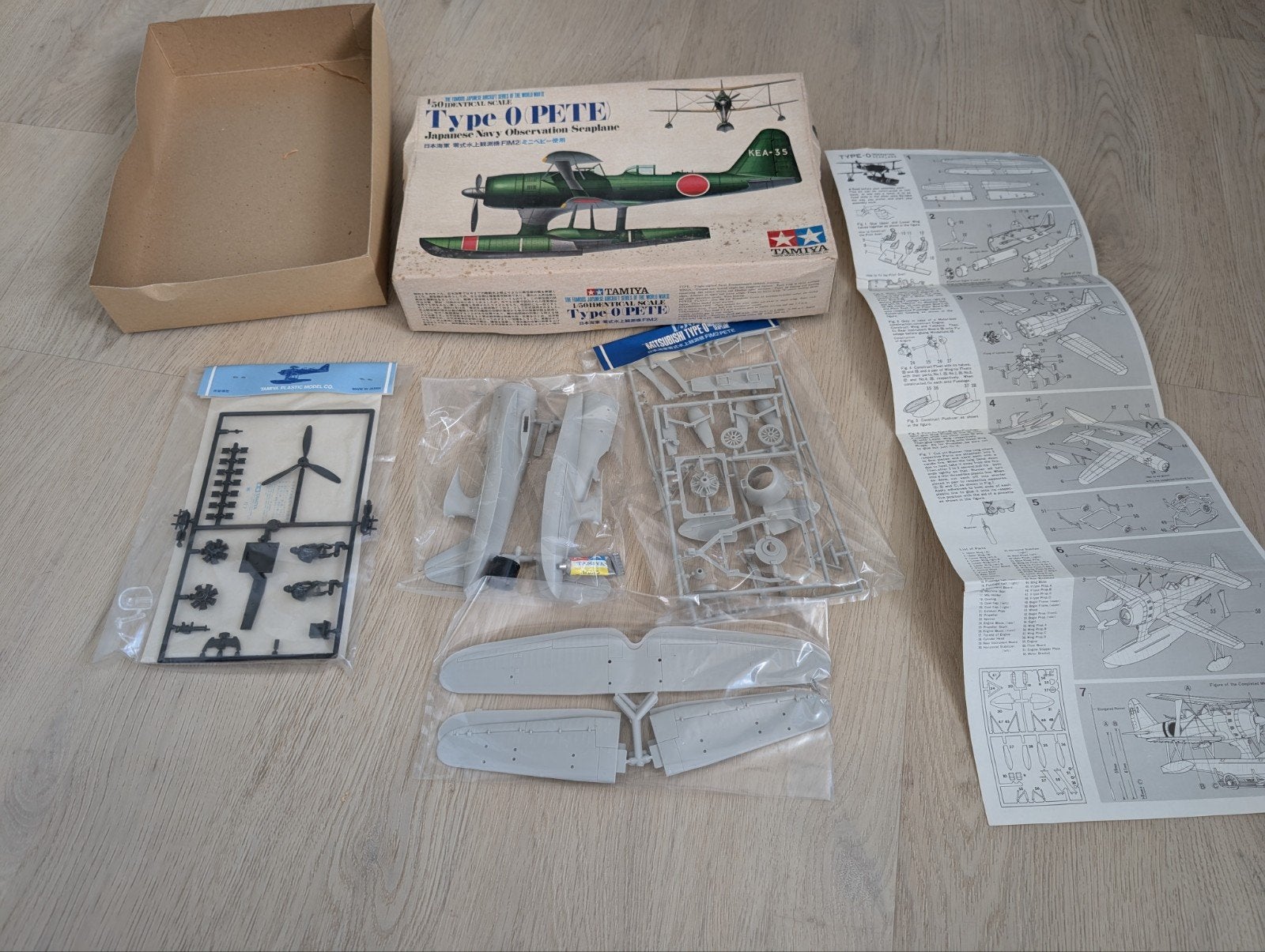 Vintage Tamiya Type O Pete Japans Marine Vliegtuig, Overige merken, Nieuw, Ophalen of Verzenden, Groter dan 1:72