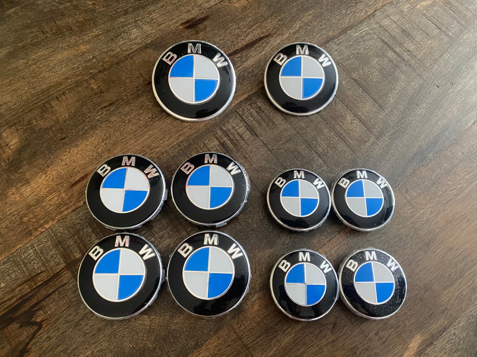 Blauw-wit BMW emblemen 56/68mm velg 74/82mm motor/achterklep, Ophalen, Nieuw, BMW