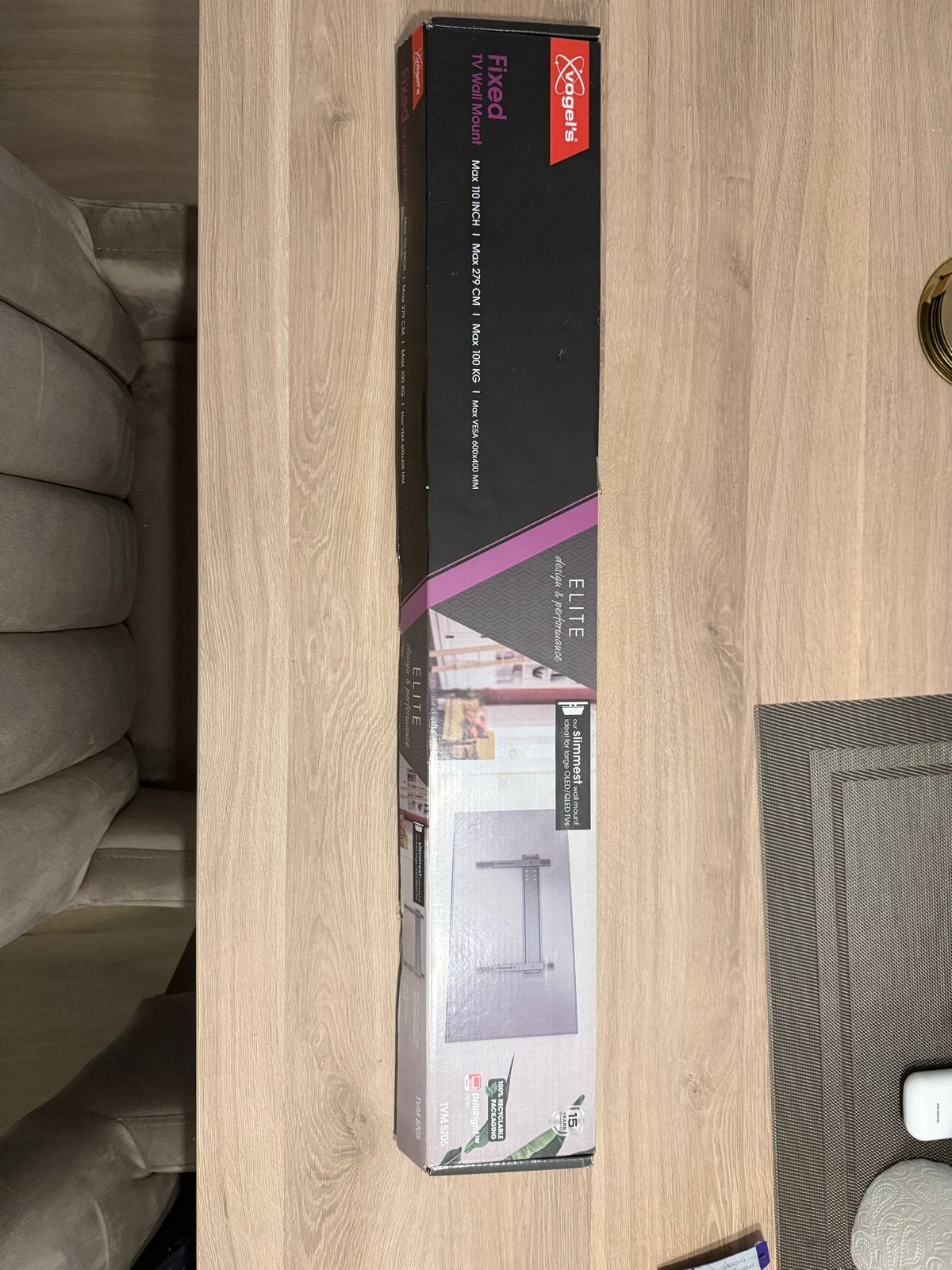 Vogels Elite Vaste TV Beugel - Max 110 inch / 100 kg, Ophalen of Verzenden, Nieuw
