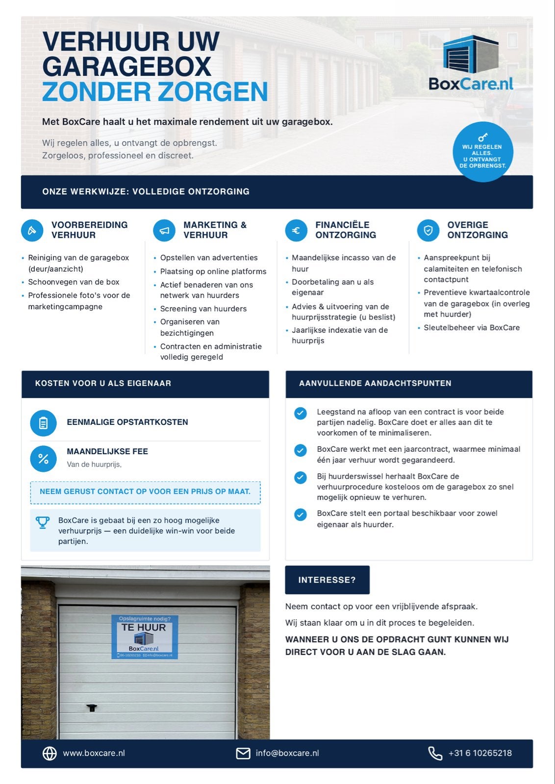 Garagebox Verhuurbeheer, Ophalen, Nieuw, Overige typen, Overige soorten