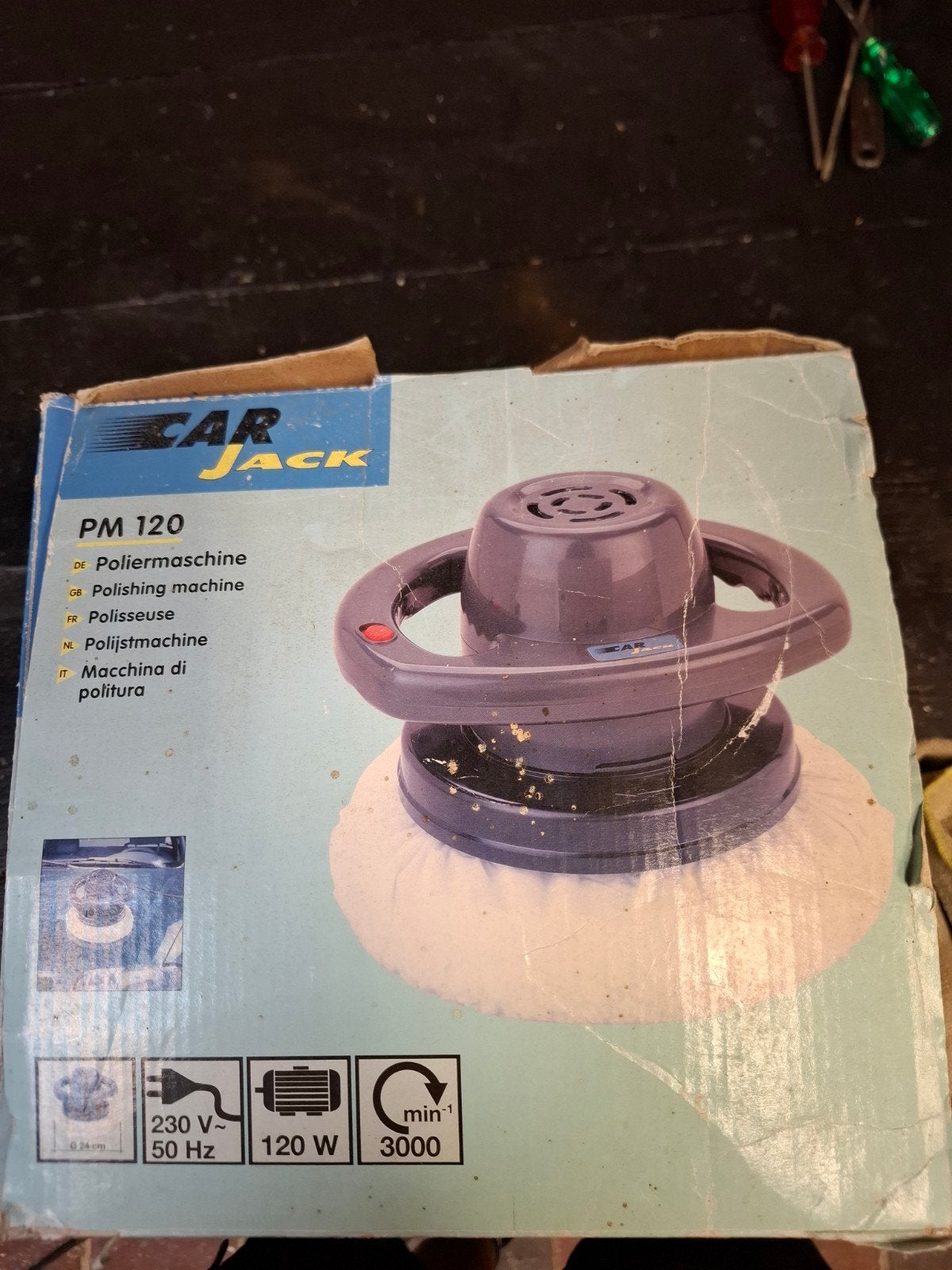 Car Jack PM 120 Polijstmachine - Gebruikt, Auto diversen, Auto-accessoires, Zo goed als nieuw, Ophalen of Verzenden