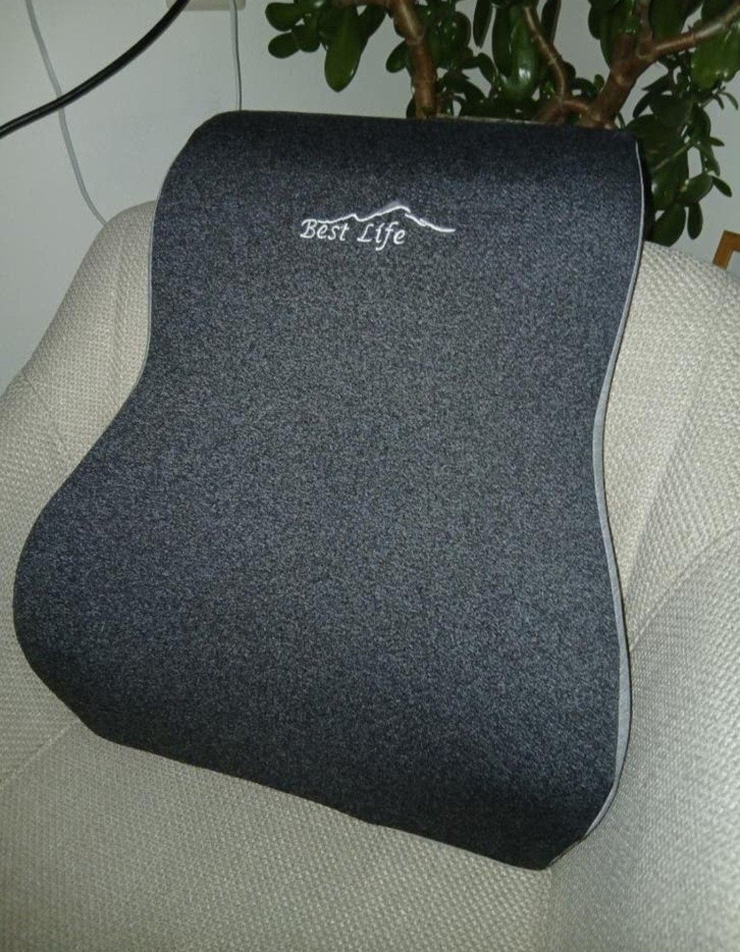 Rugkussen, Ophalen, Rugkussen, Zwart, Vierkant